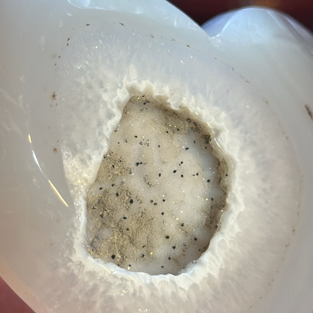 Agate Crystal Heart Carving With Druzy! - Picture 6 of 6